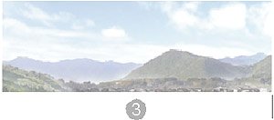 Panorama W Series No.02 W Mountain Range 1 Span (3) (Background) (Model Train)