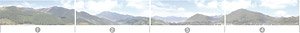 Panorama W Series No.02 W Mountain Range 4 Span (1)+(2)+(3)+(4) (Background) (Model Train)