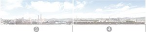 Panorama W Series No.03 W Neighboring Towns 2 Span (3)+(4) (Background) (Model Train)