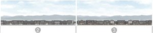 Panorama W Series No.06 W Local Cityscape 2 Span (2)+(3) (Background) (Model Train)