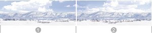 Panorama W Series No.07 W Snowfield 2 Span (1)+(2) (Background) (Model Train)