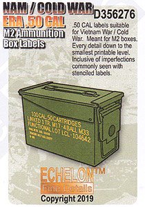WWII .50 CAL M2 Ammunition Box Labels (Style 1) (Decal)