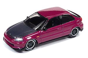 1996 ホンダ シビック カスタム パープル (ミニカー)