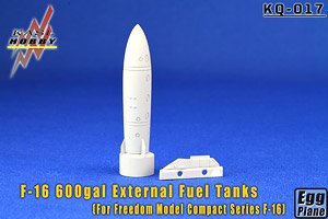 600gal External Fuel Tanks for Compact Series F-16 (2 Pieces) (for Freedom Model) (Plastic model)