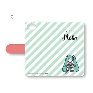[Hatsune Miku] Notebook Type Smart Phone Case (iPhoneXR) Playp-Miku C (Anime Toy)