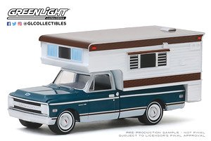 1969 Chevy C10 Cheyenne with Large Camper (ミニカー)