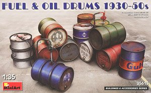Fuel & Oil Drums 1930-50s (Plastic model)