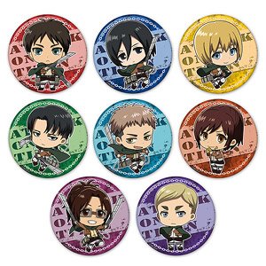 Attack on Titan Trading Can Badge Vol.2 (Set of 8) (Anime Toy)