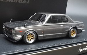Nissan Skyline 2000 GT-R (KPGC10) Silver ※Watanabe-Wheel (ミニカー)