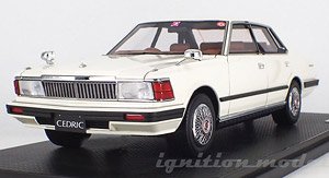 Nissan Cedric (P430) 4Door Hardtop 280E Brougham White Normal (Diecast Car)