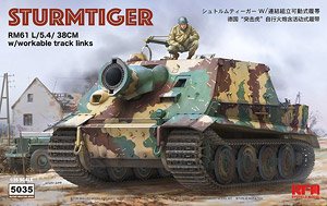 Sturmtiger RM61 L/5.4/38cm w/Workable Track Links (Plastic model)