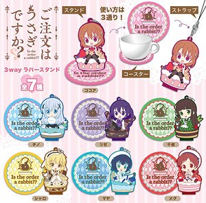 Is the Order a Rabbit?? 3way Rubber Stand (Set of 7) (Anime Toy)