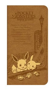 Pokemon Sepia Graffiti General-purpose Book Type Smartphone Case Window Shopping (Anime Toy)