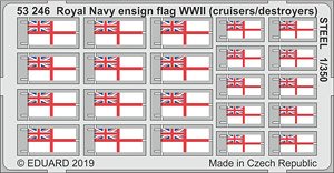 Royal Navy Ensign Flag WWII (Cruisers/Destroyers) Steel (Plastic model)