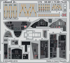 Zoom Etched Parts for Tu-22 (for Trumpeter) (Plastic model)