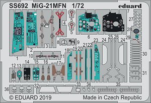 Zoom Etched Parts for MiG-21MFN Weekend (for Eduard) (Plastic model)