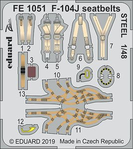 F-104J Seatbelts Steel (for Kinetic) (Plastic model)