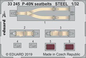 P-40N Seatbelts Steel (for Trumpeter) (Plastic model)