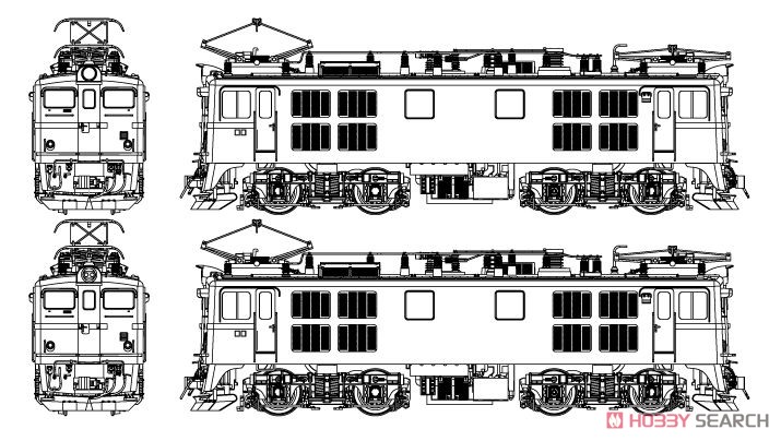 16番(HO) 国鉄 ED71 第1次量産形 (前灯1灯・ブタ鼻 2両セット) (塗装済み完成品) (鉄道模型) その他の画像1