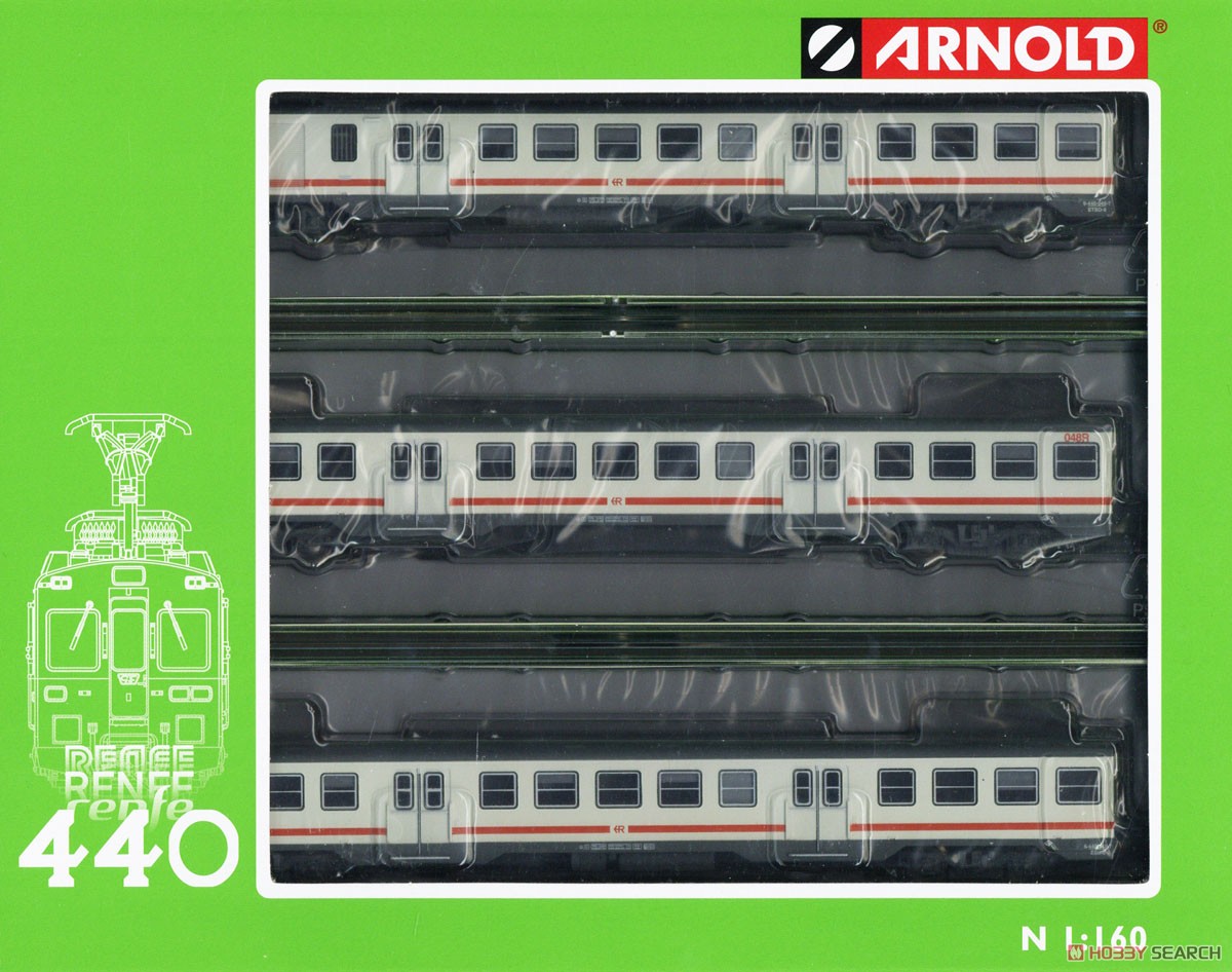 RENFE (スペイン国鉄) Class 440 `Regionales塗装` (3両セット) ★外国形モデル (鉄道模型) パッケージ1