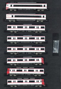 Nagoya Railway (Meitetsu) Series 1700 (New Color) + Series 3100 (First Edition / New Color) Eight Car Formation Set (w/Motor) (8-Car Set) (Pre-colored Completed) (Model Train)