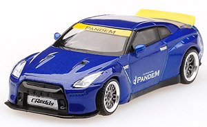 Pandem Nissan GT-R R35 ダックテイル ヴェロシティブルー (右ハンドル) (ミニカー)