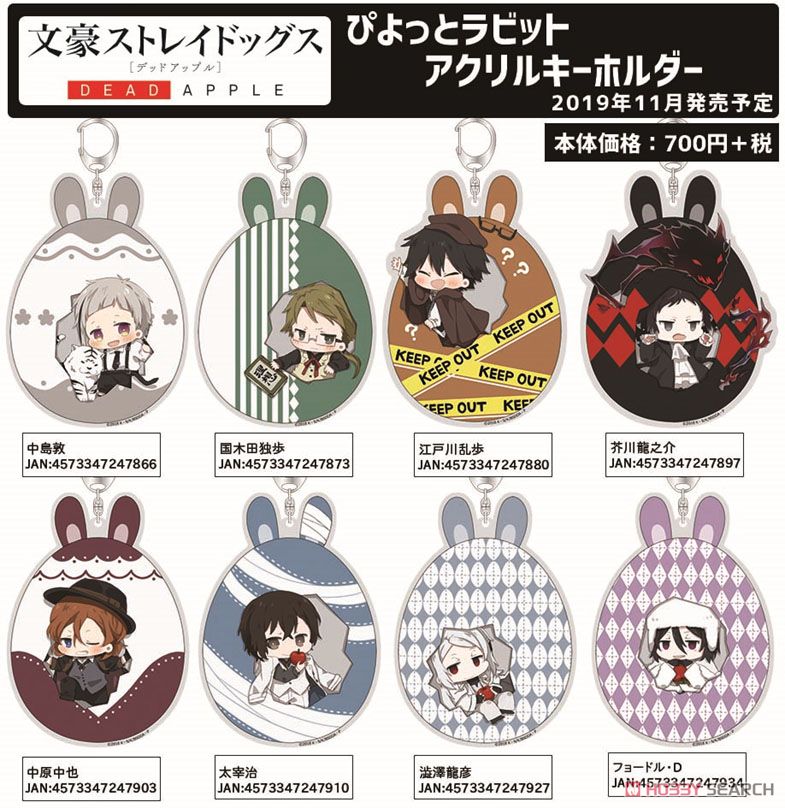 Bungo Stray Dogs Piyotto Rabbit Acrylic Key Ring Doppo Kunikida (Anime Toy) Other picture1