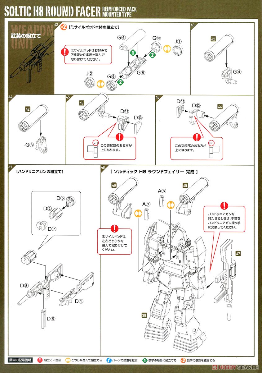 ソルティック H8 ラウンドフェイサー 強化型ザック装着タイプ (プラモデル) 設計図5