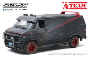 The A-Team (1983-87 TV Series) - 1983 GMC Vandura (Weathered Version with Bullet Holes) (Diecast Car)