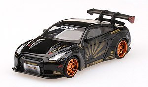 LB★WORKS Nissan GT-R R35 タイプ1 リアウイング バージョン 1+2 ブラック (右ハンドル) (ミニカー)