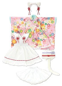 PNS Nekomimi Japanese Style Maid Set III (Pink) (Fashion Doll)