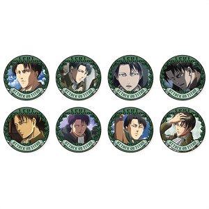 Attack on Titan Trading Can Badge Levi Special Part 2 (Set of 8) (Anime Toy)
