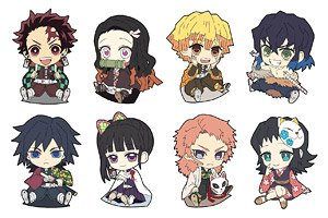 Demon Slayer: Kimetsu no Yaiba Petanko Trading Rubber Strap (Set of 8) (Anime Toy)