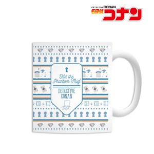 Detective Conan Kid the Phantom Thief Motif Pattern Mug Cup (Anime Toy)