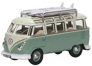 (OO) VW T1 サンバ バス サーフボード付 ターコイズブルー/ホワイト (鉄道模型)