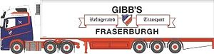 (OO) ボルボ FH4 GXL Fridge トレーラー Gibbs of Fraserburgh (鉄道模型)