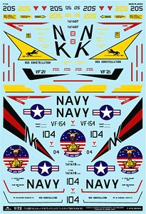 F-14A VF-154 Black Knights & VF-21 Freelancers Tomcat in Japan 1987 (Decal)
