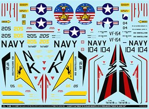 F-14A VF-154 ブラックナイツ & VF-21 フリーランサーズ 「TOMCAT IN JAPAN 1987」 (デカール)