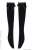 45 Lace Ribbon Knee-Socks (Black x Black) (Fashion Doll) Item picture1
