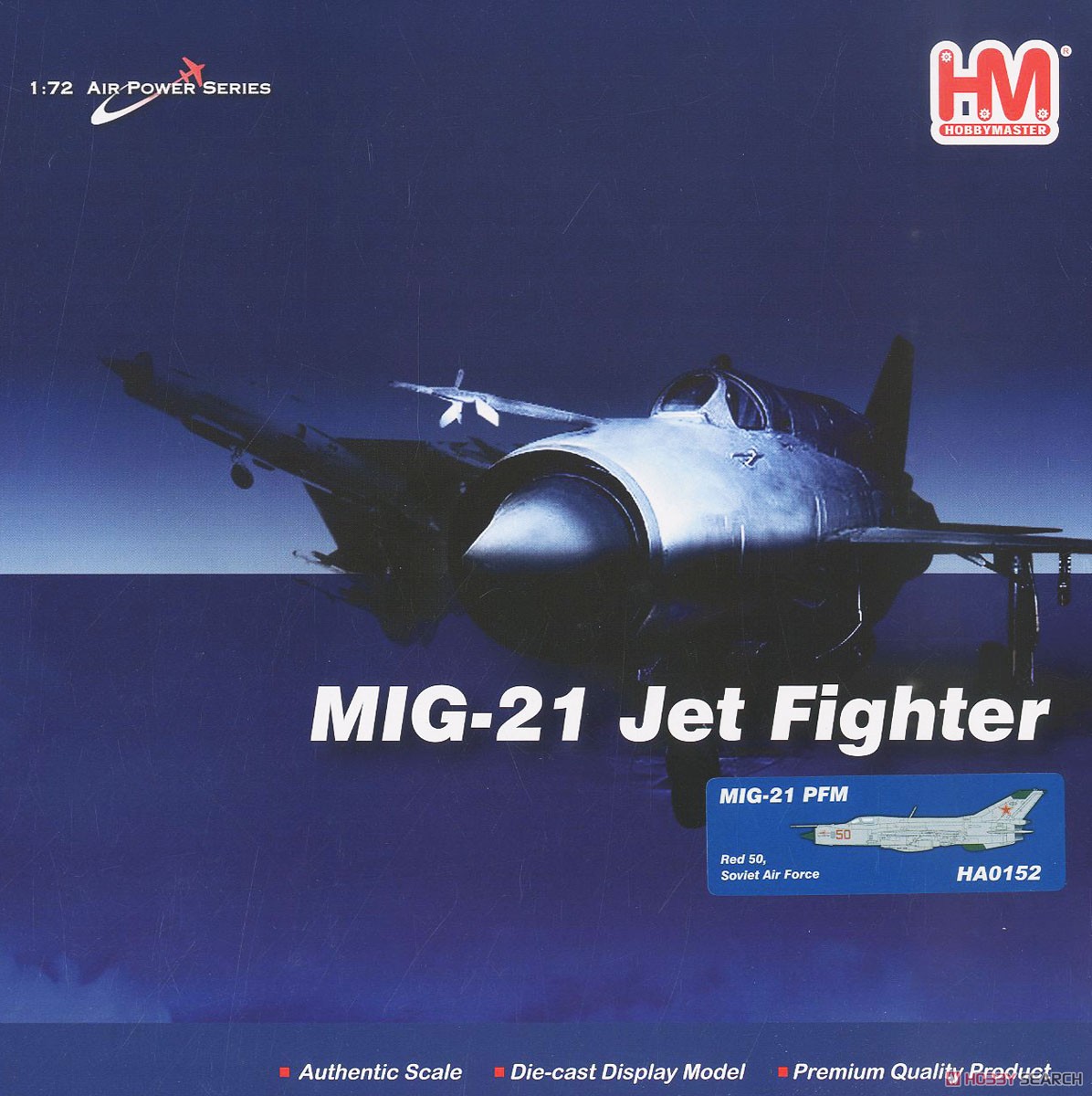MIG-21 PFM Red 50, Soviet Air Force (Pre-built Aircraft) Package1