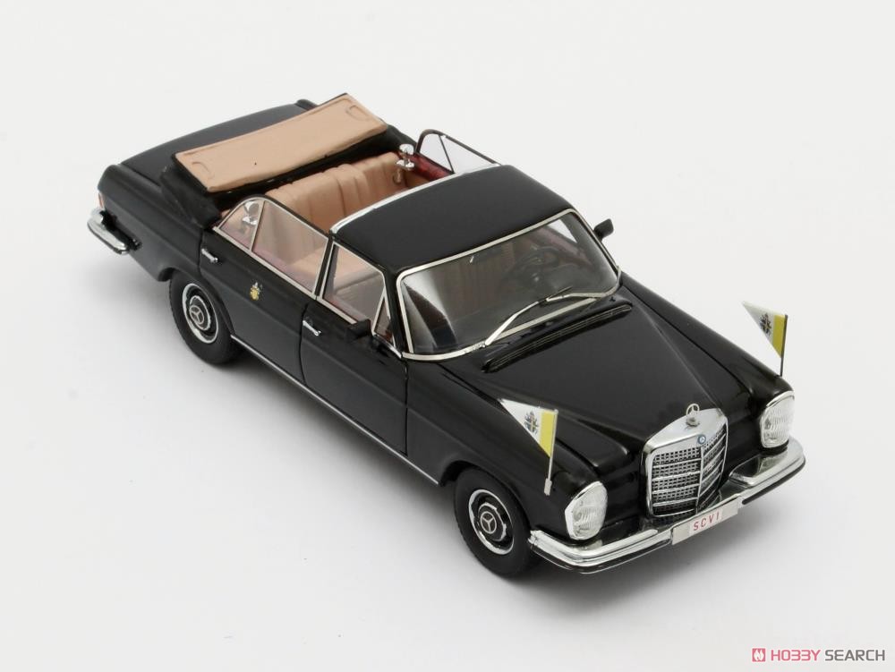 Mercedes-Benz 300SEL Landaulet Vatican Open 1967 Black (Diecast Car) Item picture5