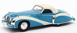 Talbot Lago T26 GS Cabriolet Saoutchik Closed 1948 Blue (Diecast Car)