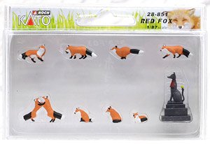 Figuanimal Japanese Animal 1/87 Red fox (10 Pieces) (Model Train)