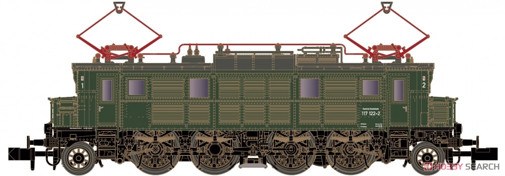 BR117 122-2 DB (西ドイツ) グリーン Ep.IV ★外国形モデル (鉄道模型) その他の画像1