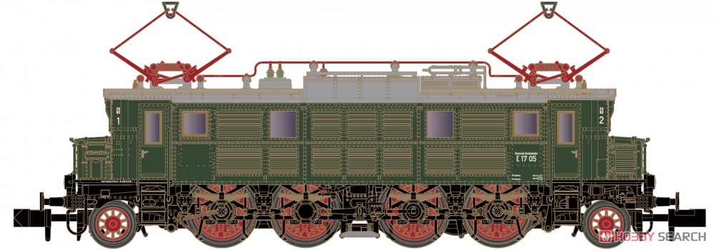 E-Lok E 17 05 DB Ep. IIIb Chromoxidgrun (西ドイツ国鉄 E17形電気機関車 グリーン) ★外国形モデル (鉄道模型) その他の画像1