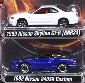1999 ニッサン GT-R (R34) & 1992 ニッサン 240SX (ミニカー)