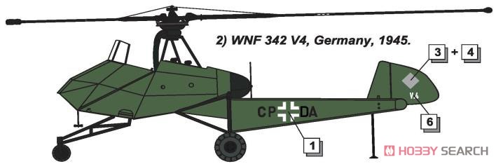 ドブルホフ WNF 342 ドイツ WW.II 試作ヘリコプター (プラモデル) 塗装2
