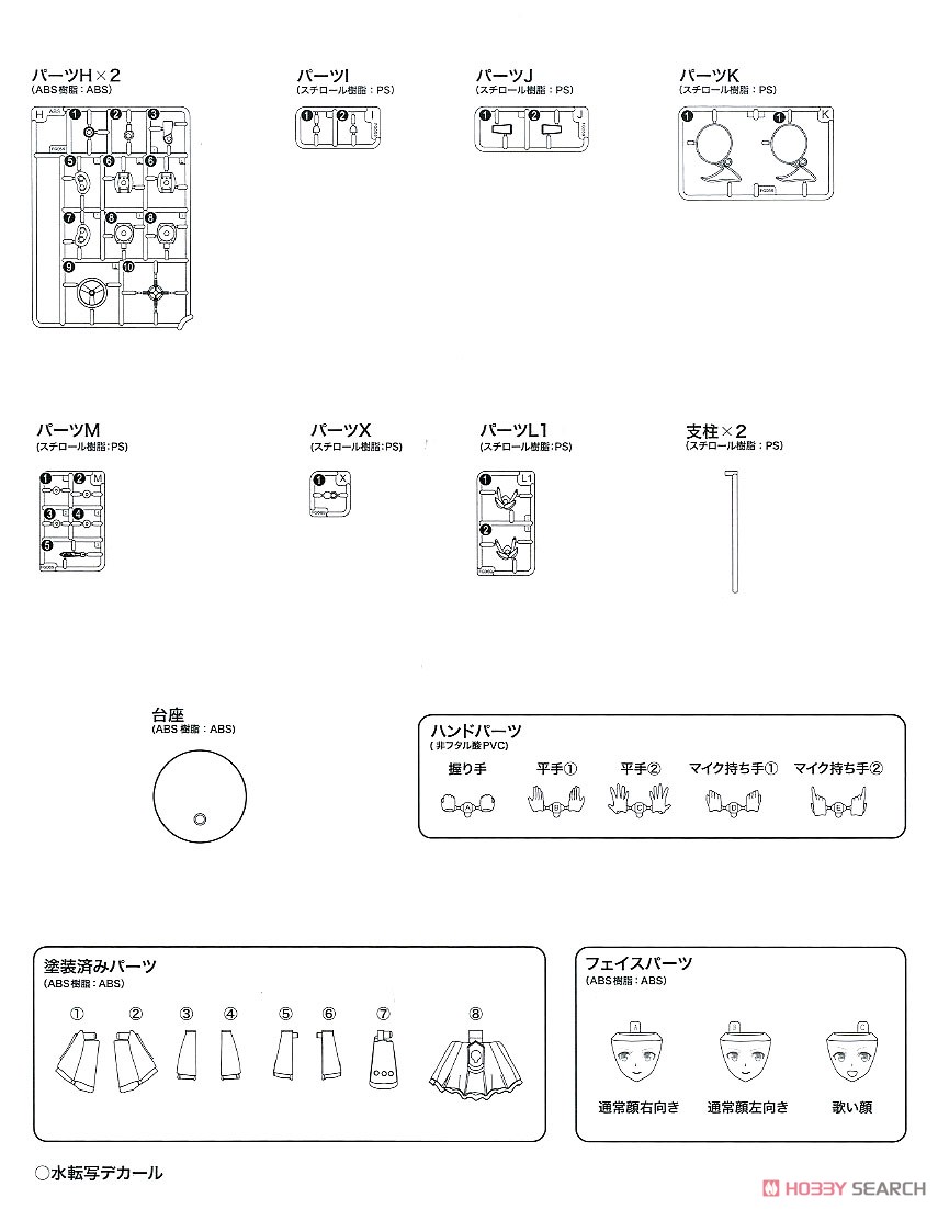 Frame Music Girl Sakura Miku (Plastic model) Assembly guide14
