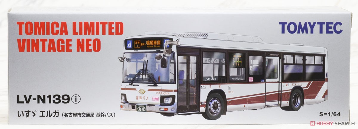 TLV-N139i いすゞエルガ 名古屋市交通局 (基幹バス) (ミニカー) パッケージ1