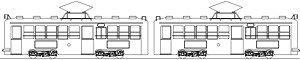 1/80(HO) Hiroden Type 2000 Trailer Non Air Conditioning Kit (Unassembled Kit) (Model Train)